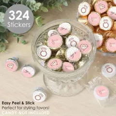 Big Dot of Happiness Bride Squad - Rose Gold Bridal Shower or Bachelorette Party Small Round Candy Stickers - Party Favor Labels - 324 Count
