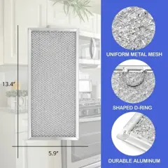 Nispira Grease Filter Compatible with GE Microwave Range Hood WB06X10596, 8 Filters