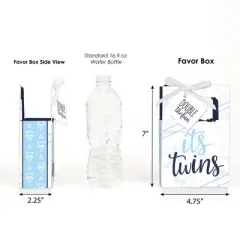 Big Dot of Happiness It's Twin Boys - Blue Twins Baby Shower Favor Boxes - Set of 12