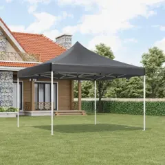 10 x 10 Pop Up Canopy Tent, Heavy Duty Outdoor Canopy with 3 Removable Sidewalls Wheeled Carry Bag, Stakes and Nails