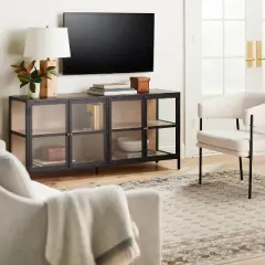 Crystal Cove Glass TV Stand for TVs up to 59" - Threshold&trade; designed with Studio McGee