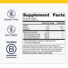 Metagenics OmegaGenics Fish Oil 720mg, High Potency Omega-3 EPA & DHA, Heart, Musculoskeletal & Immune Health Support, 120 Softgels