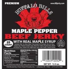 Buffalo Bills 12.5oz Premium Maple Pepper Beef Jerky Strips (25 beef jerky strips per bag)