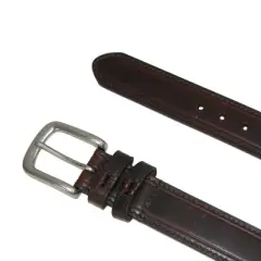 Danbury Men's Big & Tall Leather Belt with Double Loops