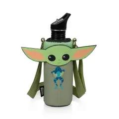 Oniva 24 fl oz Disney Mandalorian Grogu Bottle Cooler with Bottle: Insulated Water Bottle & Carrier, Travel Drinkware