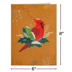 Paper Love 3D Love Bird House Pop Up Christmas Card, 100% Recycled and Eco-Friendly, 8" x 6" Cover - With Note Tag