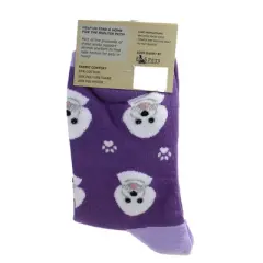 Novelty Socks 15.25" Bichon Frise Socks Premium Cotton E & S Pet  -  Socks