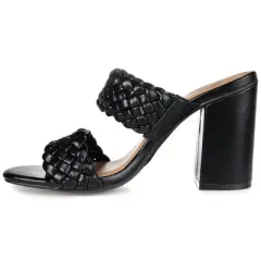 Journee Collection Womens Melissa Open Toe High Block Heel Pumps