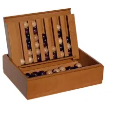 WE Games Wood Captain's Mistress Game (4 balls in a row) 11 inches