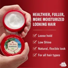 Old Spice Fiji Loose Hold, Low Shine Hair Styling Pomade - 2.2oz