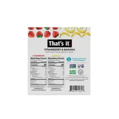That's It. Strawberry Banana Mini Fruit Bars - 10ct/7oz