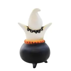 Halloween 5.75 In Cutie Ghost Figurine Halloween Figurine , Lighted Halloween Decor Light Up Cauldron (1PC)