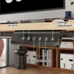 FONTOI Desks, Home Office Desk with Adjustable Height, Standing Desk with Splice Board, Gaming Desk with , White, 24"*48"*27"