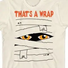Kids Halloween That's A Wrap Crew Neck Short Sleeve Natural Unisex Youth T-shirt