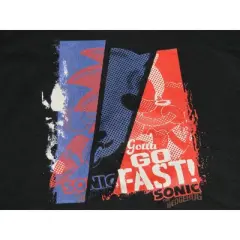 Sonic The Hedgehog Gotta Go Fast Colored Dots Men's Black Sweatshirt