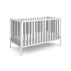 Baby Cache Deux Remi 3-in-1 Convertible Island Crib - White/Gray