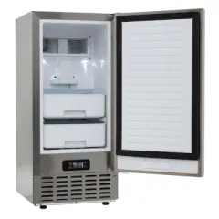 Costway Under Counter Nugget Ice Maker with Self-Cleaning 80 lbs/Day 24H Timer LCD Control