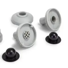 Intex 25022E Above Ground Swimming Pool Water Jet Connector Replacement Part Kit with Strainers, Nozzles, and Plugs with 1.25 Inch Fittings