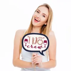 Big Dot of Happiness Funny Vino Before Vows - Winery Bridal Shower or Bachelorette Party Photo Booth Props Kit - 10 Piece