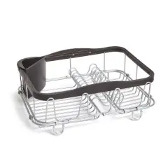 Umbra 11.3" Sinkin Multi-Use Rack Black/Nickel: Steel Dish Drying Rack, Hand Wash, 5 Year Warranty
