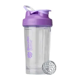BlenderBottle 24 fl oz Plastic Pro24 Shaker Bottle Clear/Purple