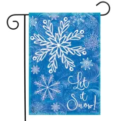 Briarwood Lane Garden Flag 12x18 For Outdoor Glistening Snowflakes Winter For Winter Garden Flag Flags For Outside