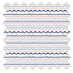  Bacati - Olivia Garland Coral/Navy Crib/Toddler Bed Skirt