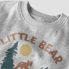 Little Planet by Carter&rsquo;s Baby "Little Bear" Graphic Pullover - Gray