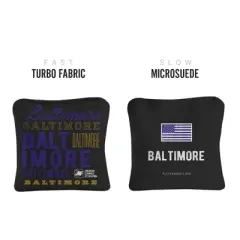 Gameday Baltimore Football Synergy Pro Black Cornhole Bags (Set of 4)
