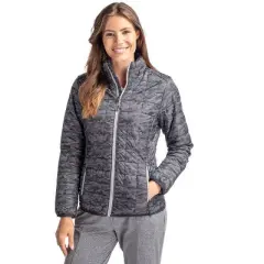 Cutter & Buck Rainier PrimaLoft&reg; Womens Eco Insulated Full Zip Printed Puffer Jacket