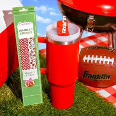 CharCharms 6pk 40oz Tailgate Water Bottle Straws