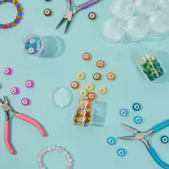 Juvale 35 Pack 1.2oz Clear Plastic Jars with Screw on Lids, Empty Containers for Storage of Nail Art Supplies, Beads and Jewelry