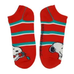 Peanuts Winter Holiday Scenes Women's 5-Pair Ankle Socks