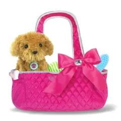 Sophia&rsquo;s Quilted Tote Bag Doll Carrier with Pockets, Hot Pink