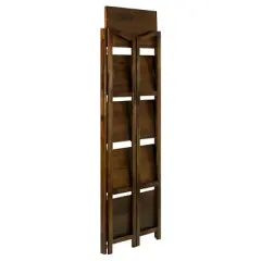 Stratford 60.25" 5 Shelf Folding Bookcase Brown - Flora Home
