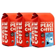 Peace Coffee Yeti Cold Brew Blend Medium Roast Ground Coffee - 36oz/3ct