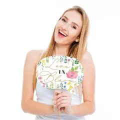 Big Dot of Happiness Funny Wildflowers Bride - Boho Floral Bridal Shower and Wedding Party Photo Booth Props Kit - 10 Piece