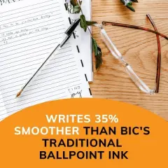 BIC Cristal Xtra Smooth Ballpoint Pens, 22ct - Black: Smooth Writing, Stationery, Office Supplies, 1.0mm Point Size