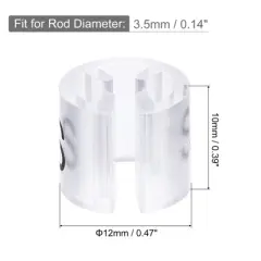 Unique Bargains Clothes Hanger Marker 6 Sizes Fit 0.14" Rod Clear 120 Pcs