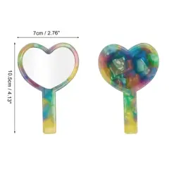 Unique Bargains Heart Shaped Handheld Mirrors 1 Pc