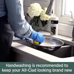 All-Clad D5 5-Ply Brushed Stainless Steel Fry Pan 12 Inch Induction Oven Broiler Safe 600F Pots and Pans, Cookware Silver