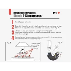 Anderic UC7058GM Replacement Ceiling Fan Receiver for Hampton Bay Miramar with Up Lights