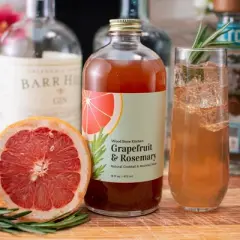 Wood Stove Kitchen Grapefruit & Rosemary Cocktail and Mocktail Mixer, 16 fl oz