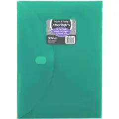 C-Line Poly Envelopes with Hook & Loop Closure, Letter Size, Assorted Colors, Pack of 10