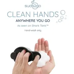 Suds2Go 20oz Stainless Steel Water Bottle with Built-In Hand Wash System &ndash; Double-Walled, Leakproof, BPA-Free &ndash; Ocean Ombre