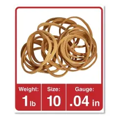 UNIVERSAL Rubber Bands Size 10 1-1/4 x 1/16 3400 Bands/1lb Pack 00110