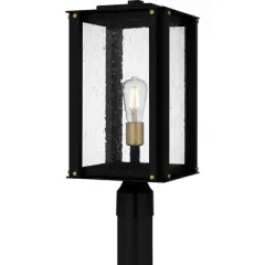 Quoizel Lighting Robbins 1 - Light Post Light in  Matte Black