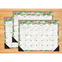 Willow Creek Press 2023-24 Academic Monthly Deskpad 22"x17" Bold Blooms