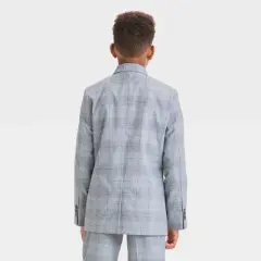Boys' Plaid Suit Jacket - Cat & Jack&trade; Dark Gray
