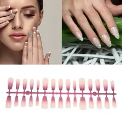 Unique Bargains Crescent Long Coffin Fake Nails 1 Pc